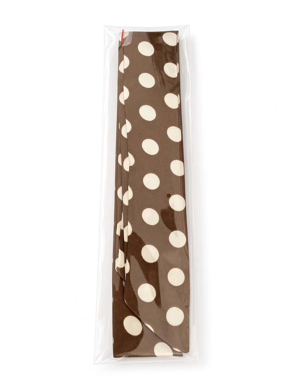 Polka dot brown slim bag twilly - bag not included
